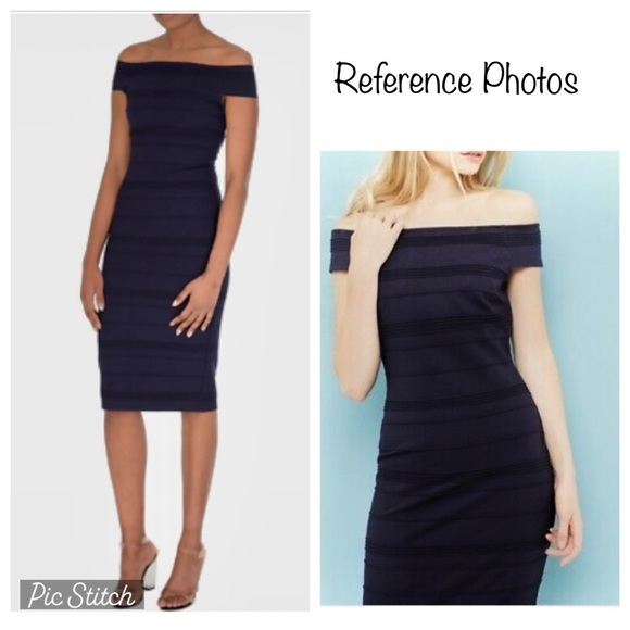 Lauren Ralph Lauren Gold Metallic Threaded Off Shoulder Striped Dress - Picture 1 of 7